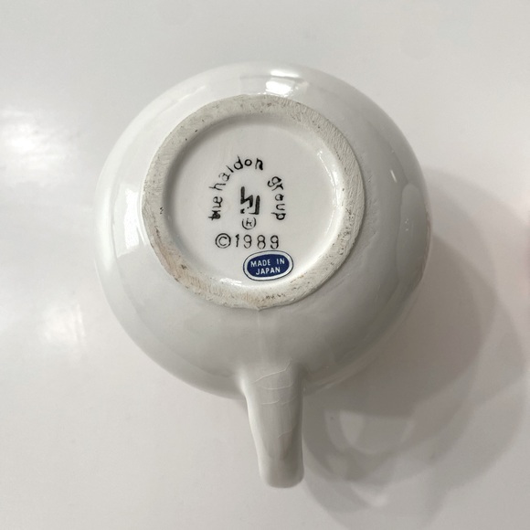 Vintage Ceramic Pink Stripe White Halden Matching Creamer Sugar Tea Party Set - Picture 7 of 9